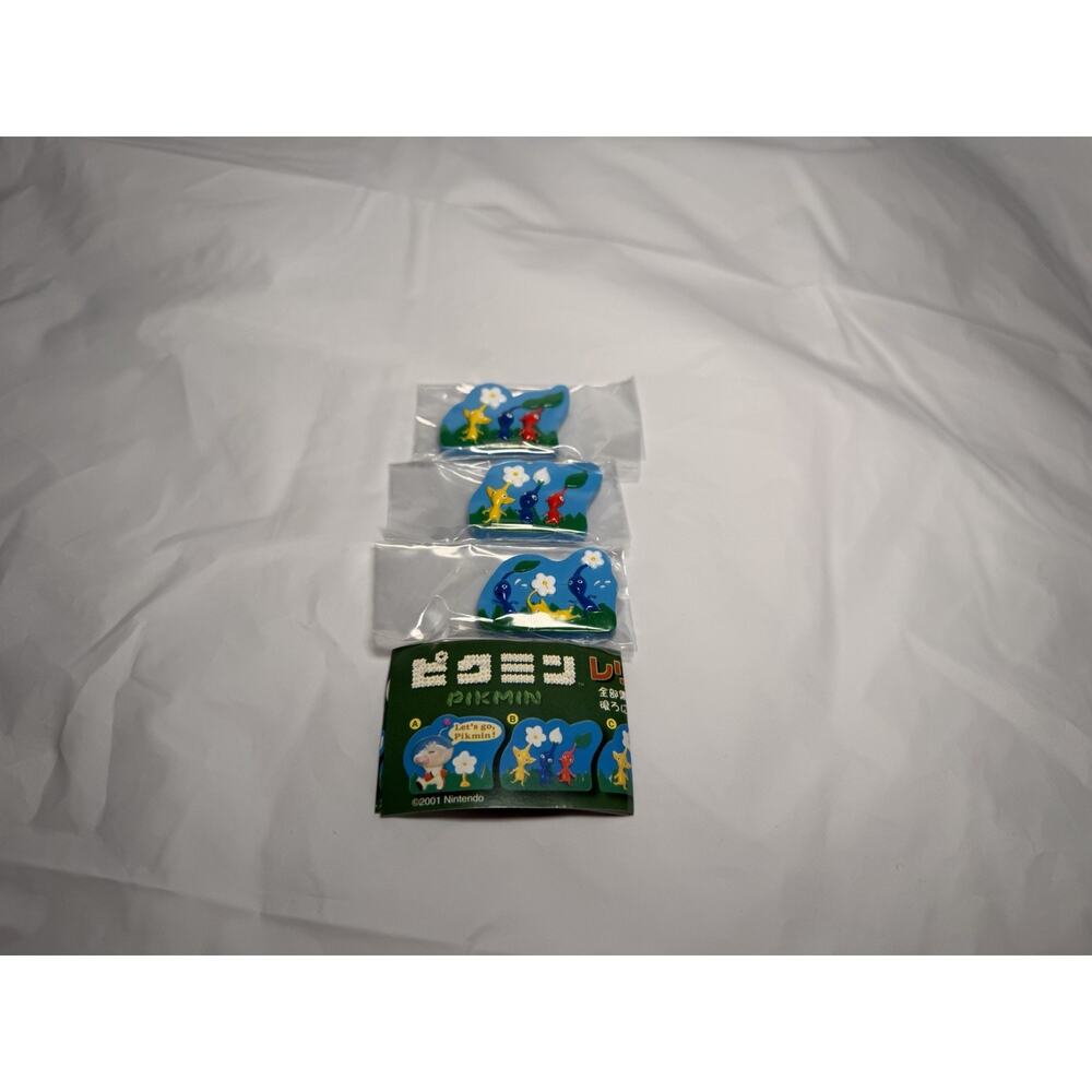NEW Pikmin Yujin Magnet Nintendo 2001 Gachapon Rare , B C & D With 1 Booklet